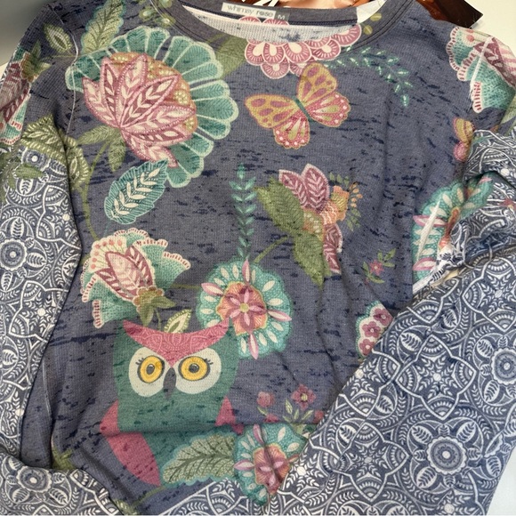 Sundance Whimsy Rose Baby Waffle Embroidery Inspired Long Sleeve Tee Shirt - Picture 8 of 9